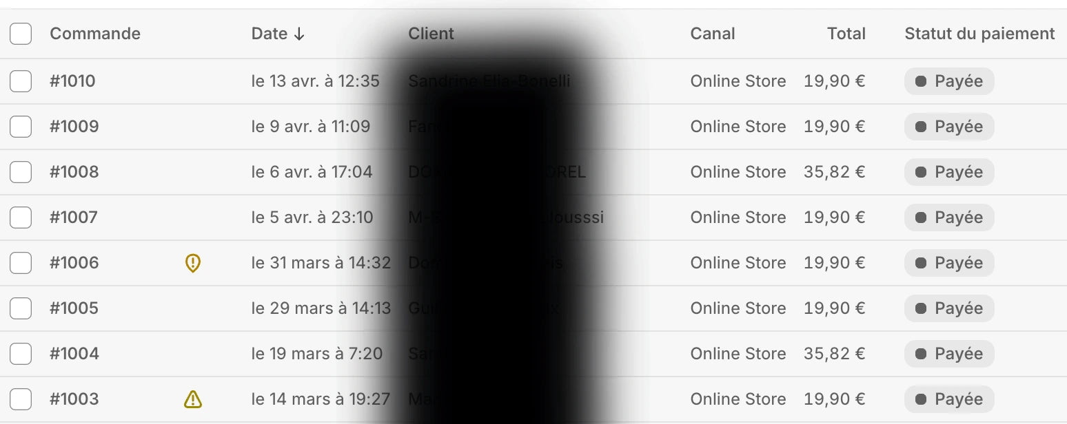 Échange client sur les réglages de la boutique